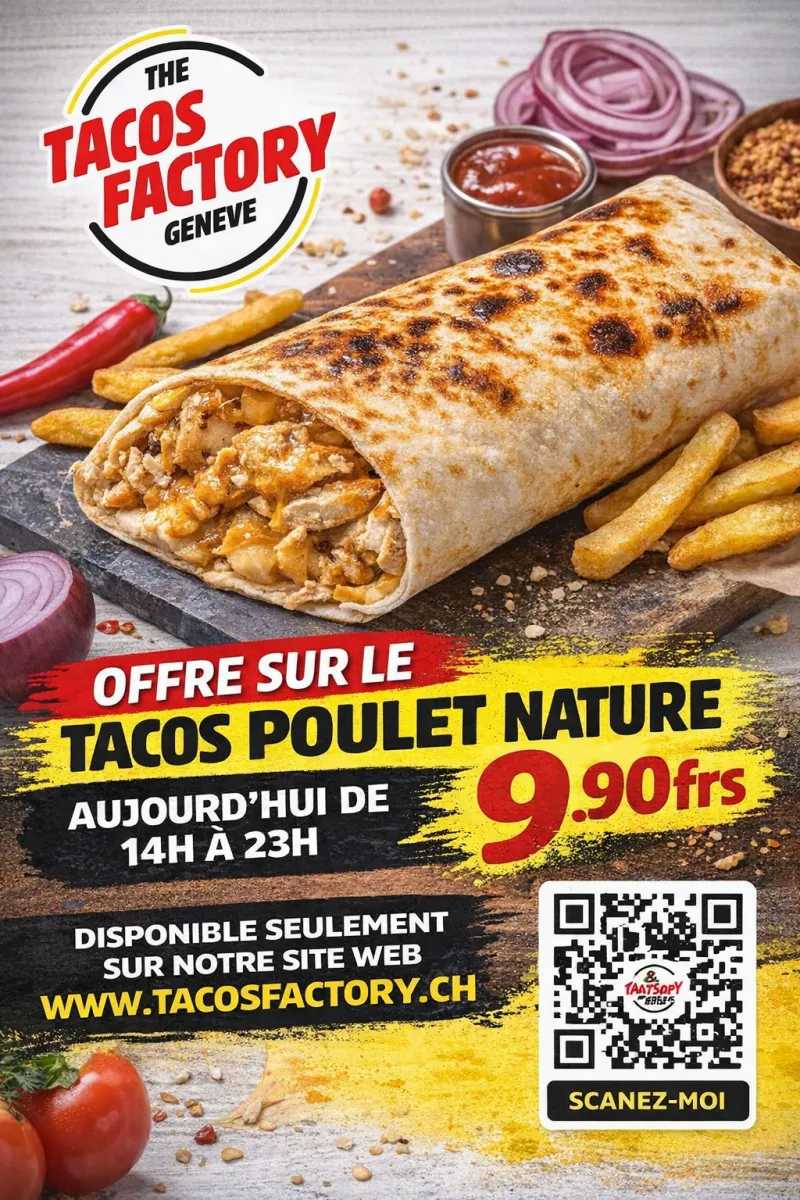 Tacos poulet nature